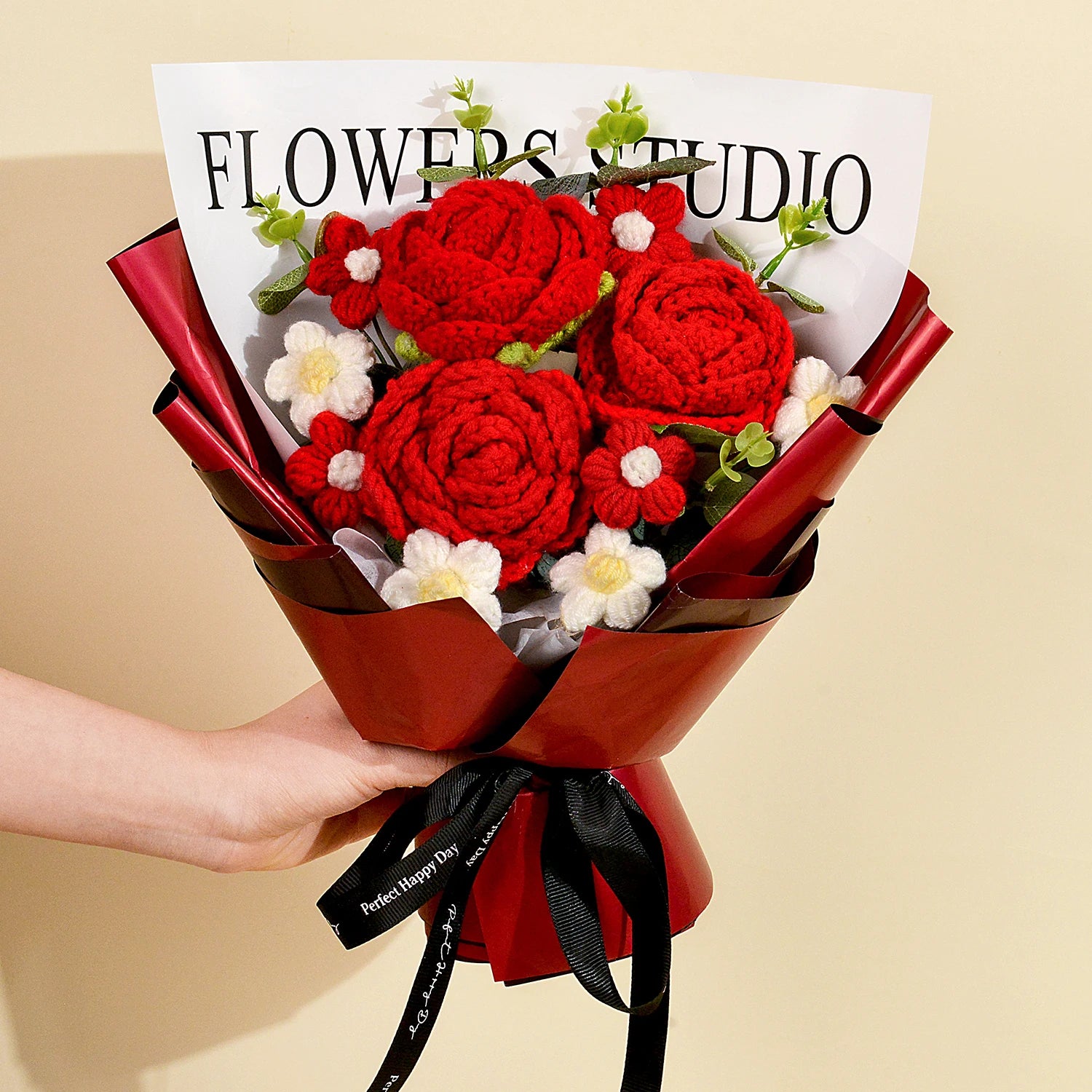 Bouquet de Roses en Crochet