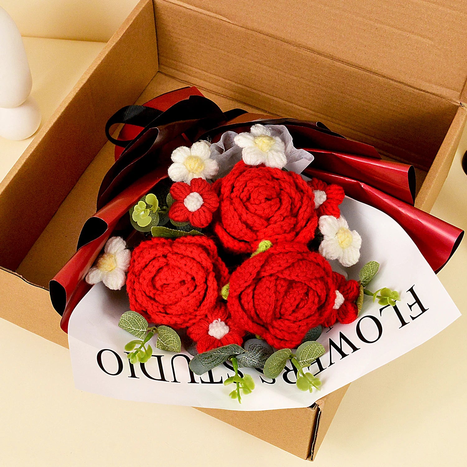 Bouquet de Roses en Crochet