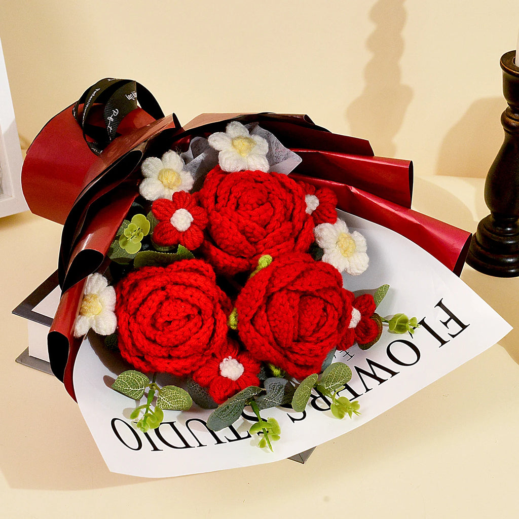Bouquet de Roses en Crochet
