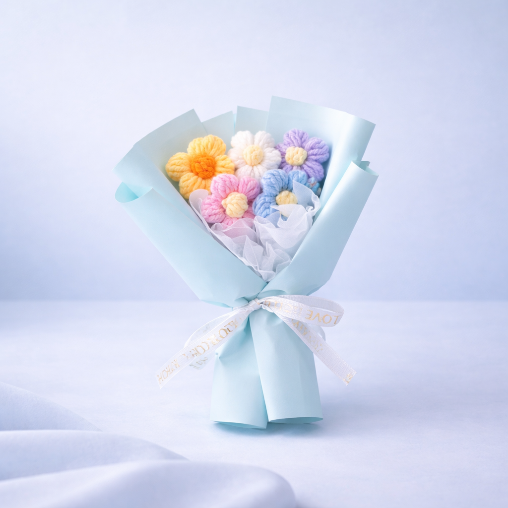 Bouquet de Marguerites en Crochet