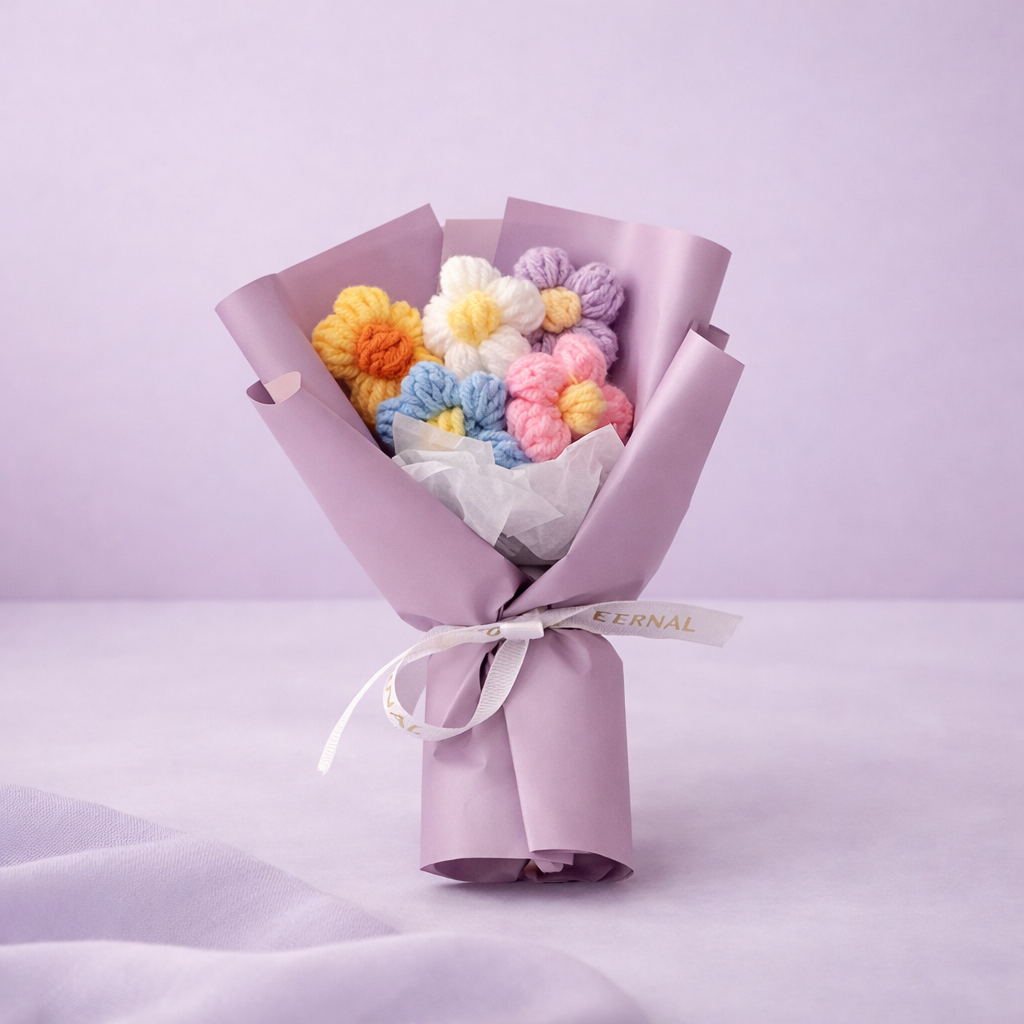 Bouquet de Marguerites en Crochet