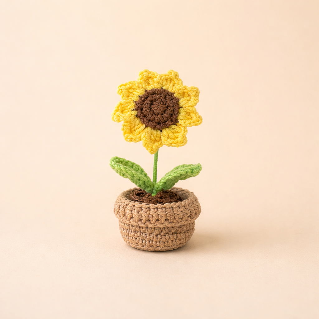 Pot de Fleur en Crochet