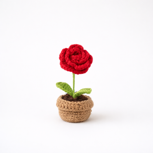 Pot de Fleur en Crochet