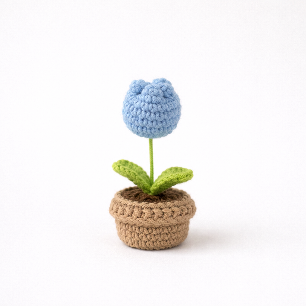 Pot de Fleur en Crochet